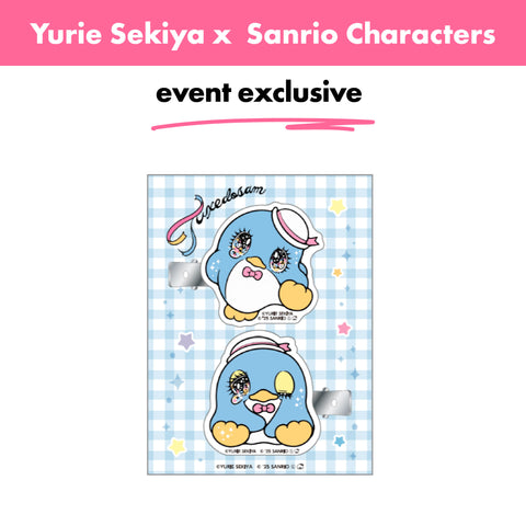 Japan event exclusive_ Yurie Sekiya × Sanrio Characters / Acrylic Clip-Tuxedo-Sam