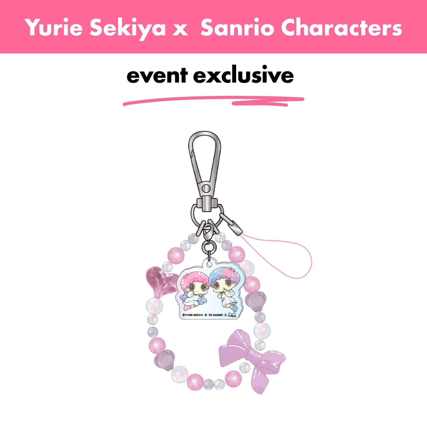 Japan_Yurie Sekiya × Sanrio Characters_Charm-Strap-Little-Twin-Stars