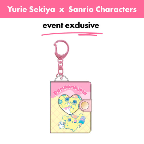 Japan_Yurie Sekiya × Sanrio Characters / Mini Photo Album Keychain – Pom Pom Purin