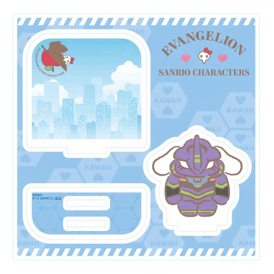 Evangelion x Sanrio / Acrylic Stand - Unit 01 x Cinnamoroll