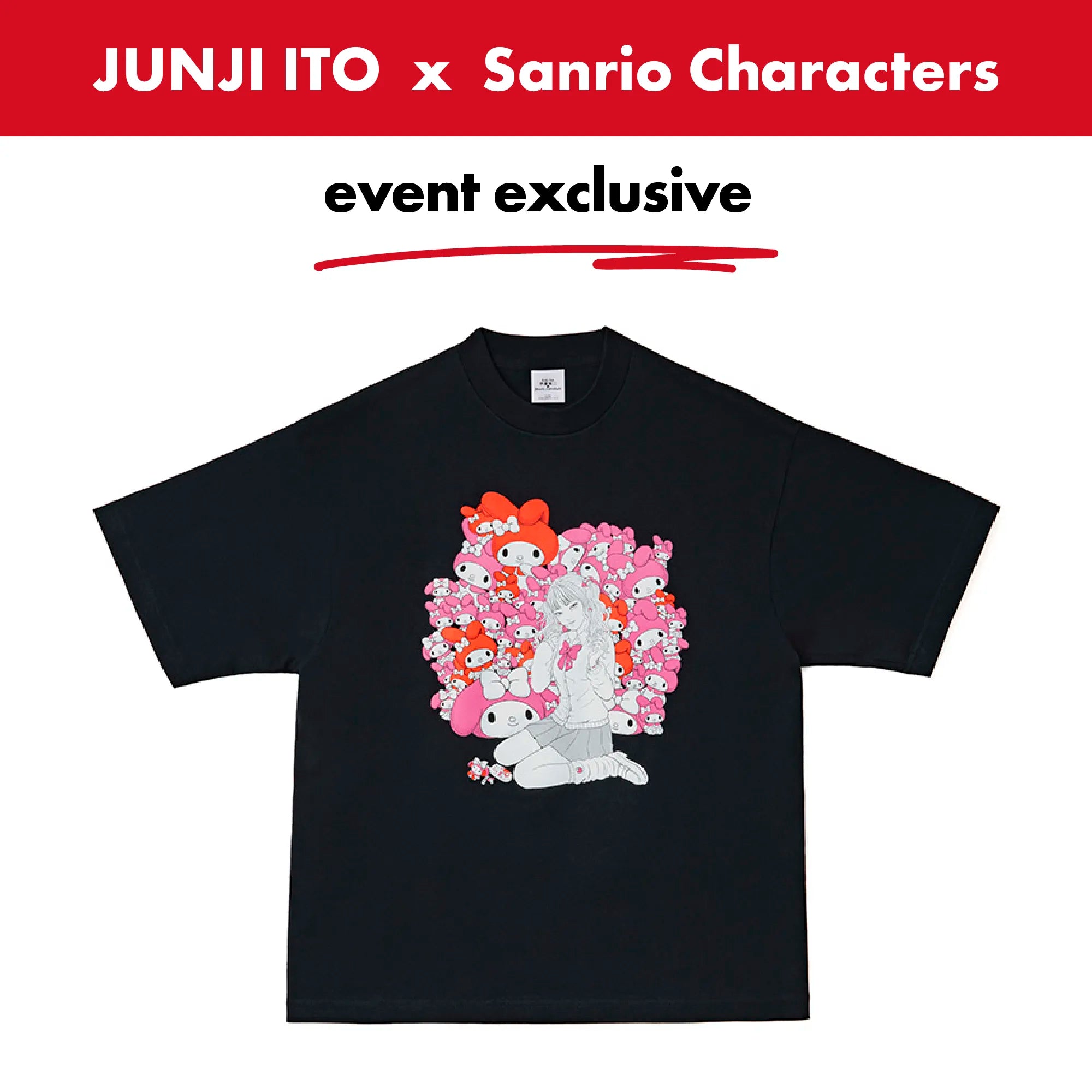 Junji Ito x Sanrio Collaboration / T-shirt - Gal Tomie x My Melody