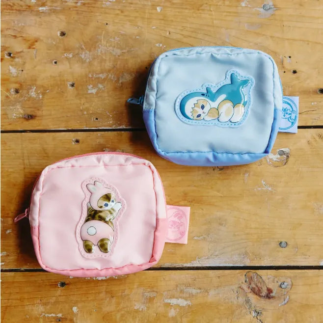 mofusand Puffy Appliqué Pouch - Bunny Cat (Pink)