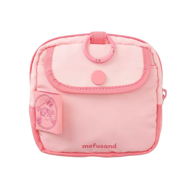 mofusand Puffy Appliqué Pouch - Bunny Cat (Pink)