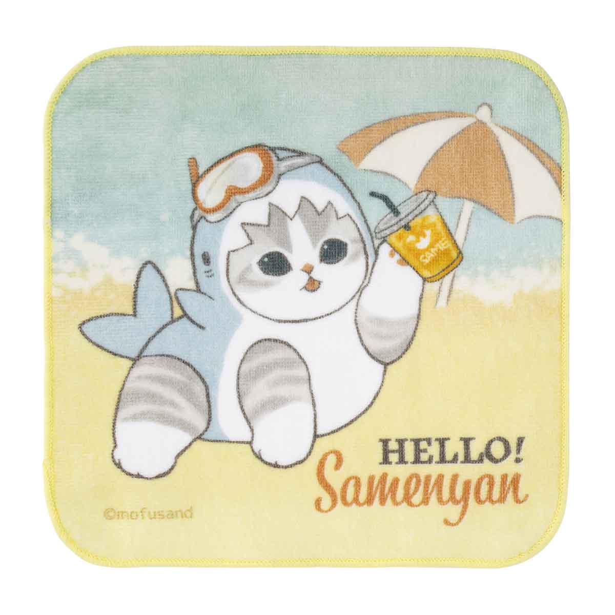 mofusand / HELLO! Shark Meow Hand Towel - HELLO!Samenyan