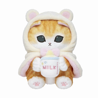 mofusand / Comes with a hood! Fluffy poncho nyan plush - Spoiled kuma