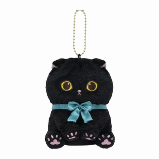 mofusand / Black Cat Mascot - Blue Ribbon