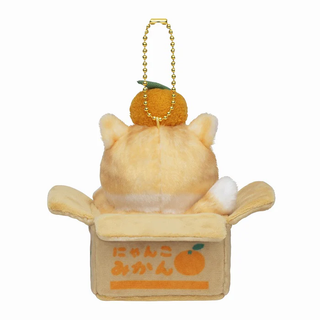 mofusand /Peeking out Mikan (Orange) Box Nyan Mascot Back