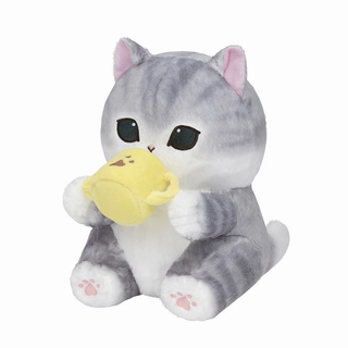 mofusand / Comes with a hood! Fluffy poncho nyan plush - Playful Dinosaur Side