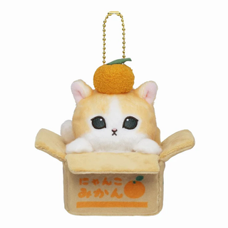 mofusand /Peeking out Mikan (Orange) Box Nyan Mascot