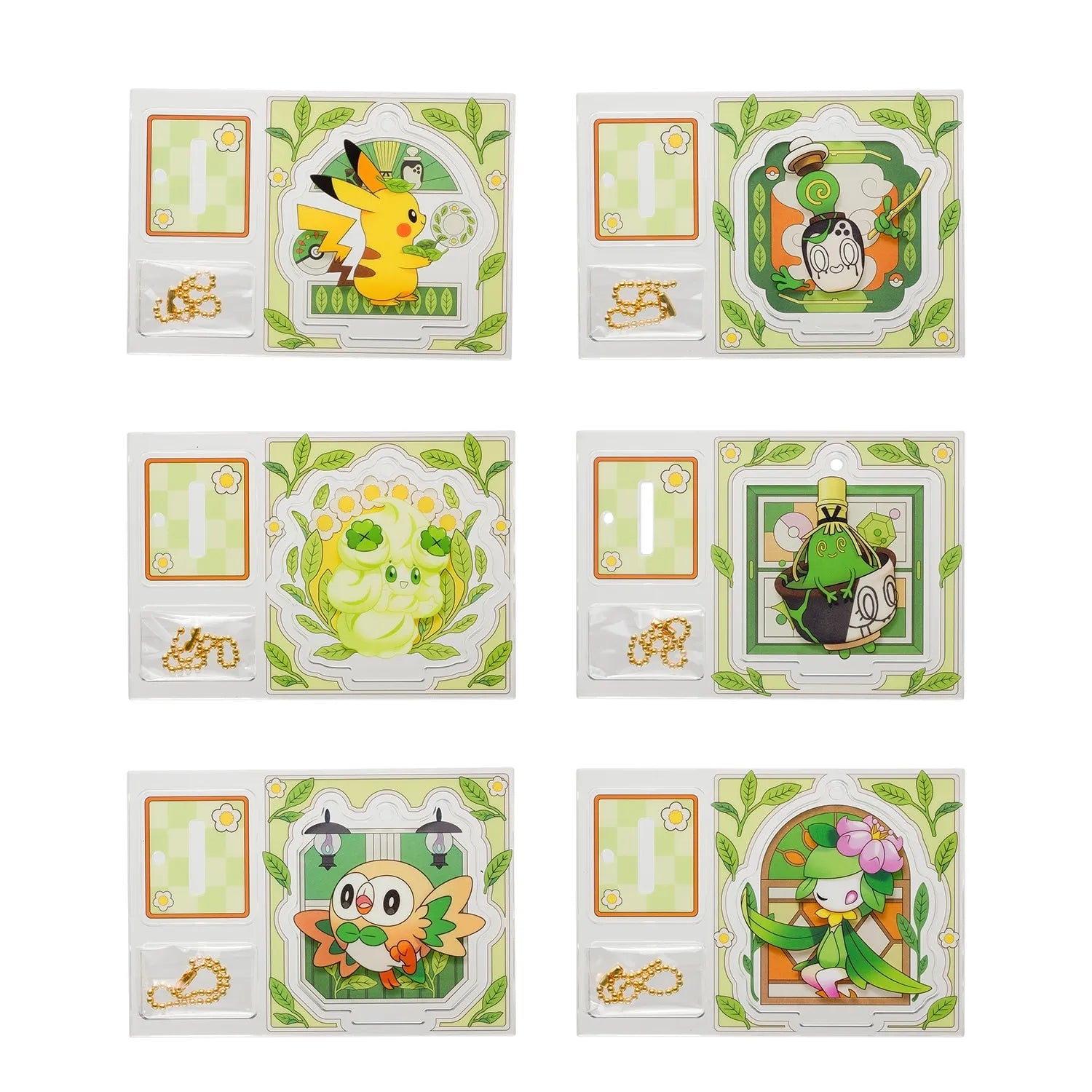 pok-mon-acrylic-charm-with-stand-collection-caf-poltchageist-poltchageist-sinistcha-pikachu-alcremie-rowlet-lilligant-blind-box08