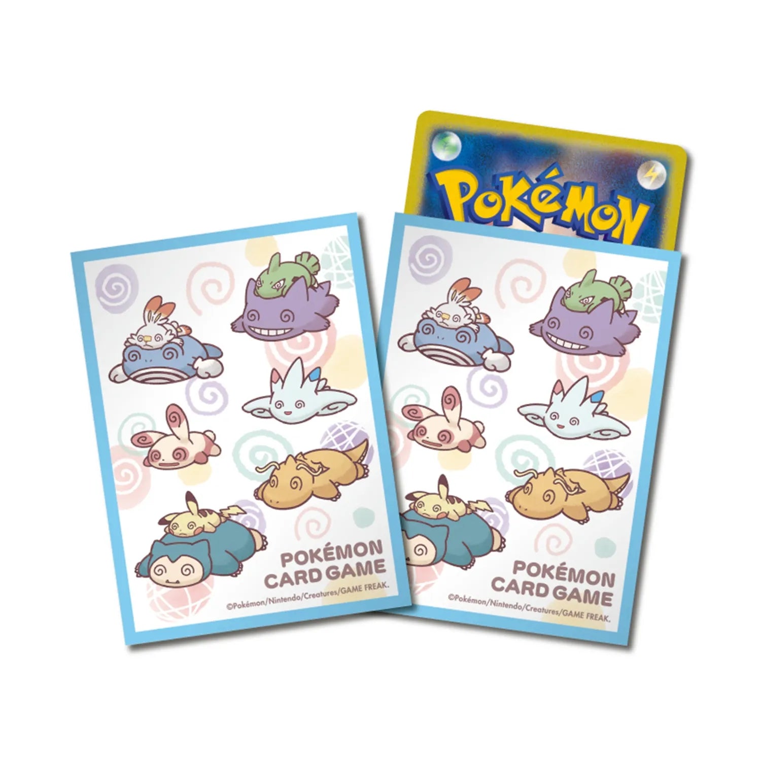 pok-mon-trading-card-game-card-sleeves-fainted-blue-pikachu-snorlax-dragonite-gengar-poliwhirl-larvitar01