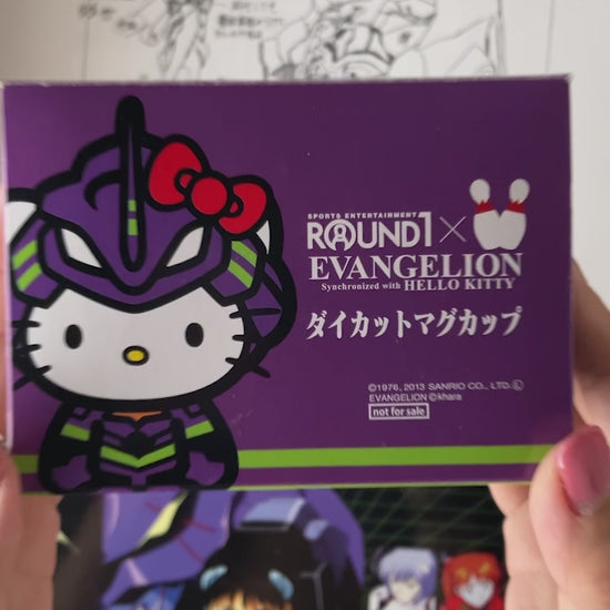Neon Genesis Evangelion x ROUND1 Japan Hello Kitty and Asuka Mug