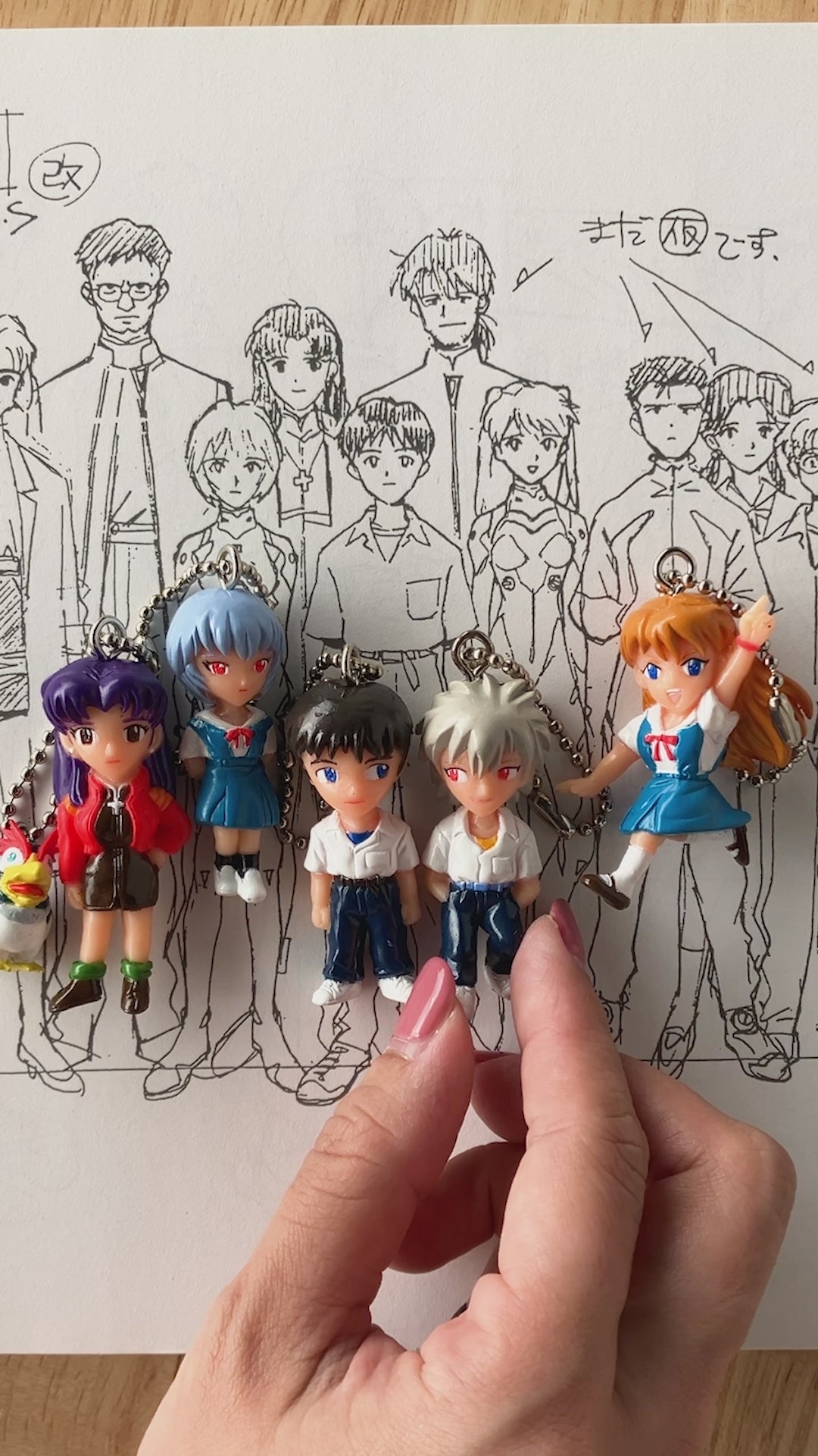 Neon Genesis Evangelion / Collector's Swing Keychain - Complete 5