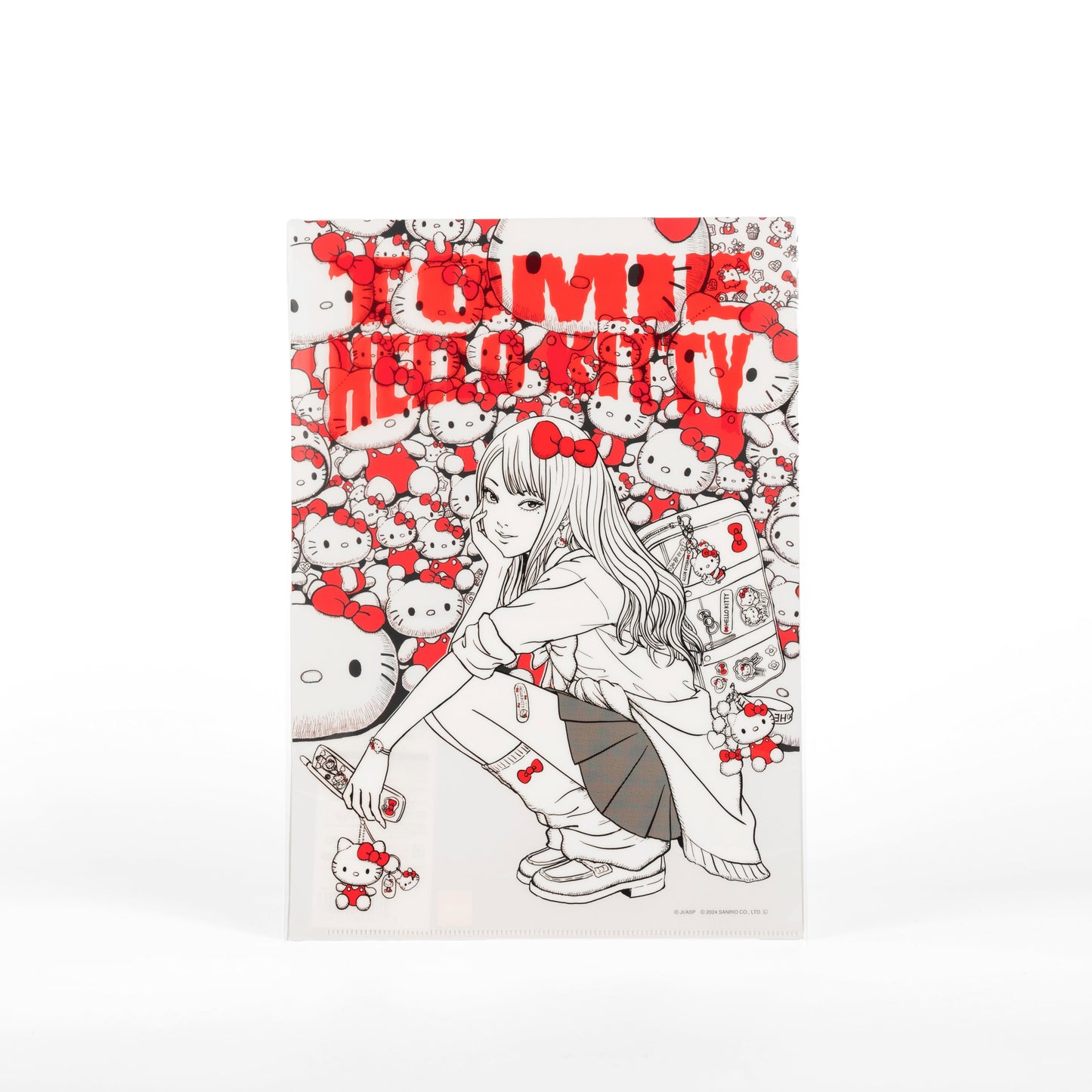 Junji Ito x Sanrio Collaboration / Clear File Folder - Gal Tomie x Hello Kitty