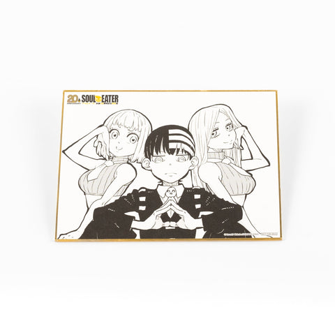 SOUL EATER 20th Anniversary Exhibition Limited Edition Mini Shikishi(Patti Thompson & Death The Kid & Liz Thompson) - Illustrated by Atsushi Okubo / Japan Exclusive Goods Front