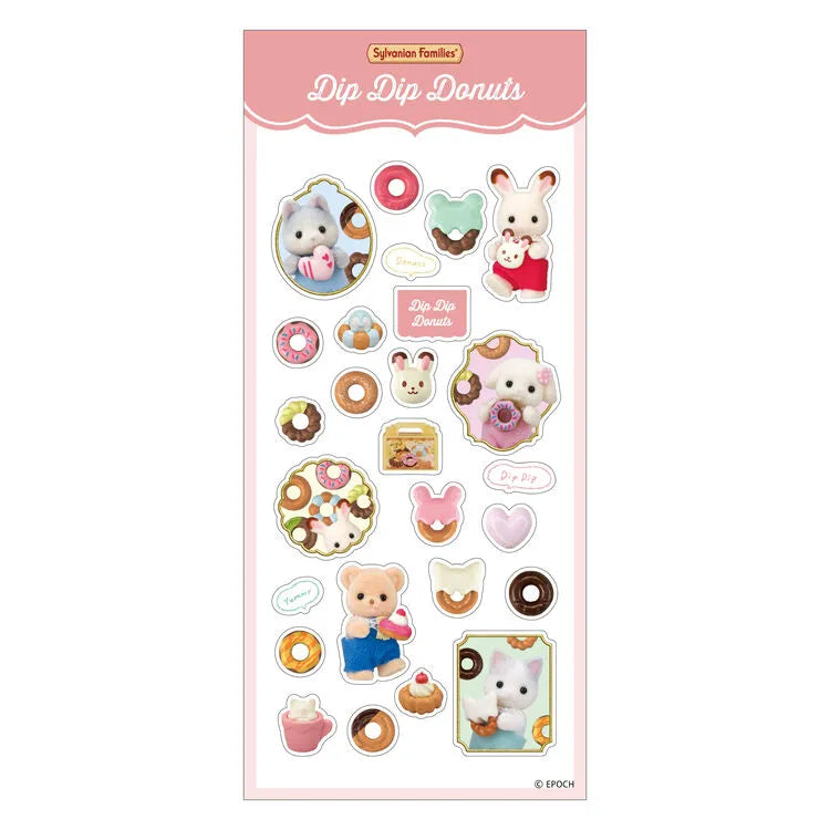 sylvanian-families-character-clear-stickers-donuts-japan-original01