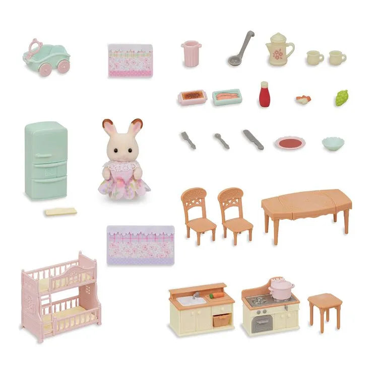 sylvanian-families-red-roof-large-house-recommended-furniture-set-simmering-cooking-02