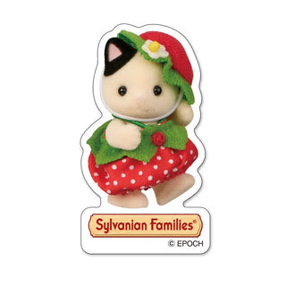 sylvanian-families-sticker-charcoal-cat-baby-strawberry-japan-original01