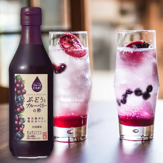 Uchibori Vinegar Fruit Vinegar Blend Rich Grape and Blueberry No Added Sugar 360ml